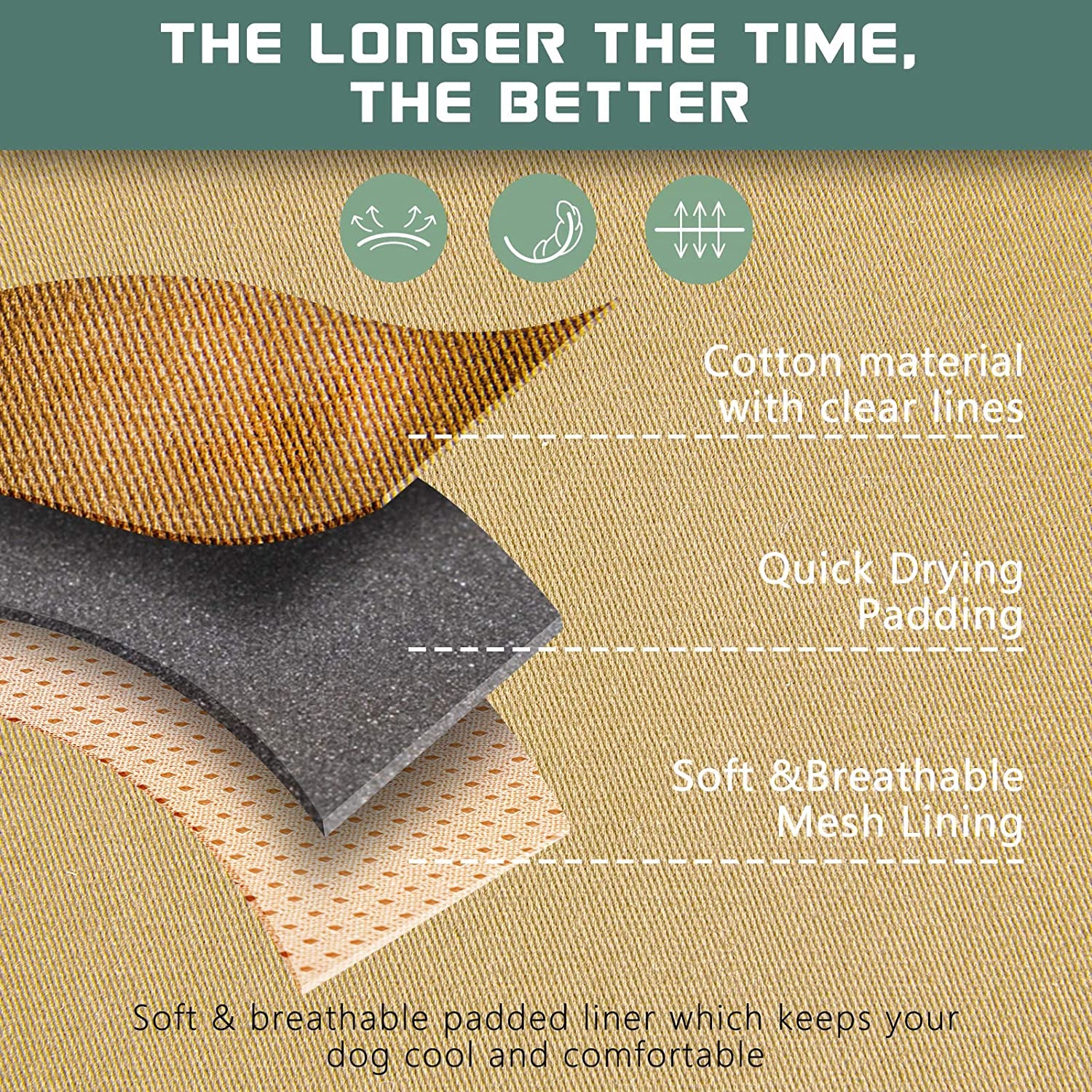 Tactical Dog Harness for Large Dogs No Pull, Famous TIK Tok No Pull, Fit Smart Reflective Pet Walking Harness for Training, Adjustable Dog Vest Harness with Handle Brown L