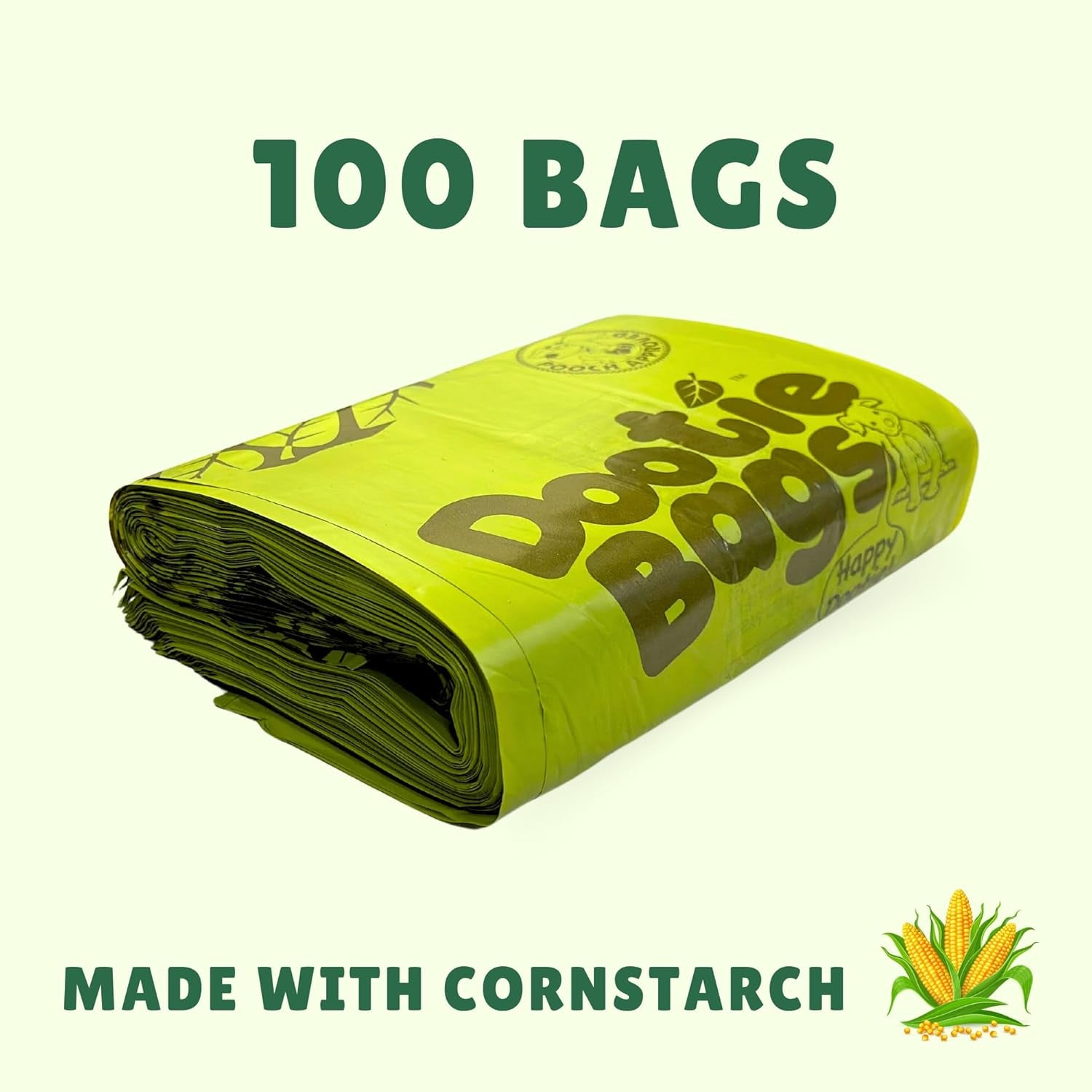 Pooch Approved Dootie Bags - Dog Poop Bags - Tie-Handles - 100 Count Dootie Strong Leakproof Bags - Perfect for Dogs & Cats - Litter - Pet Waste Cleanup - Swivel Bin &  Scoopers