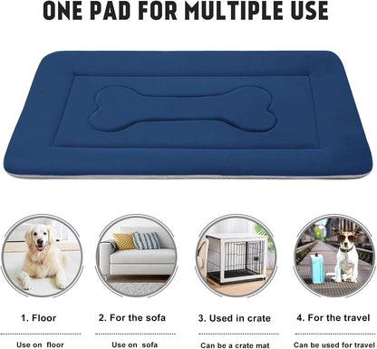 Dog Bed Large Crate Mat 42 in Non-Slip Washable Soft Mattress Kennel Pads