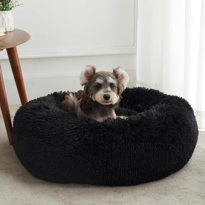 Calming Dog Bed & Cat Bed, Anti-Anxiety Donut Dog Cuddler Bed, Warming Cozy Soft Dog round Bed, Dog Cat Cushion Bed for Small Medium Dogs and Cats