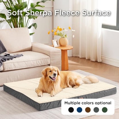 XL Dog Bed Large Sized Dog -Orthopedic Waterproof Extra Large Pet Beds with Removable Washable Cover, Egg Crate Foam Mat, Suitable for Pet up to 100 Lbs